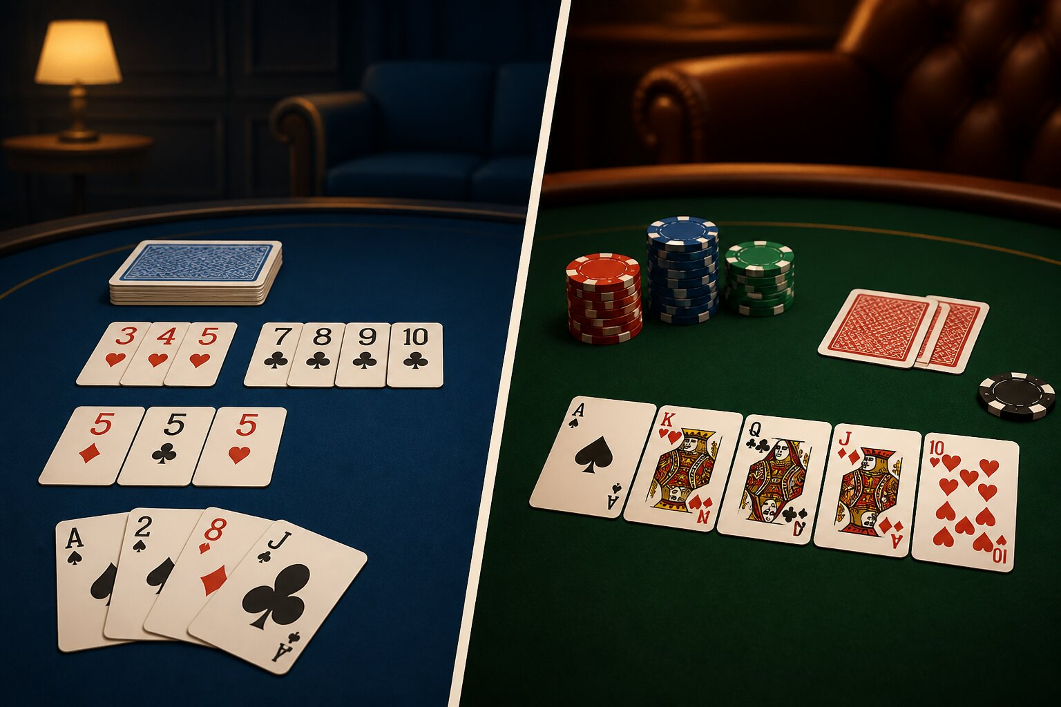 Rummy vs Poker: Key Differences, Rules & Gameplay Explained